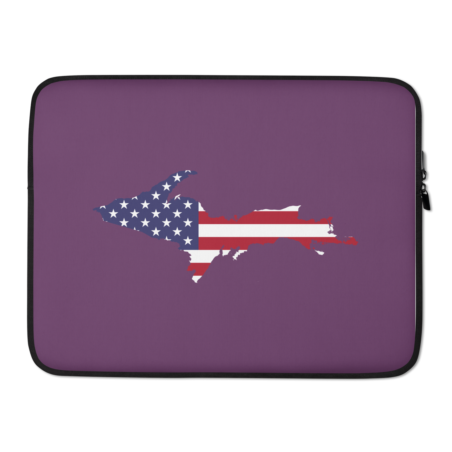 Michigan Upper Peninsula Laptop Sleeve (w/ UP USA Flag) | Plum