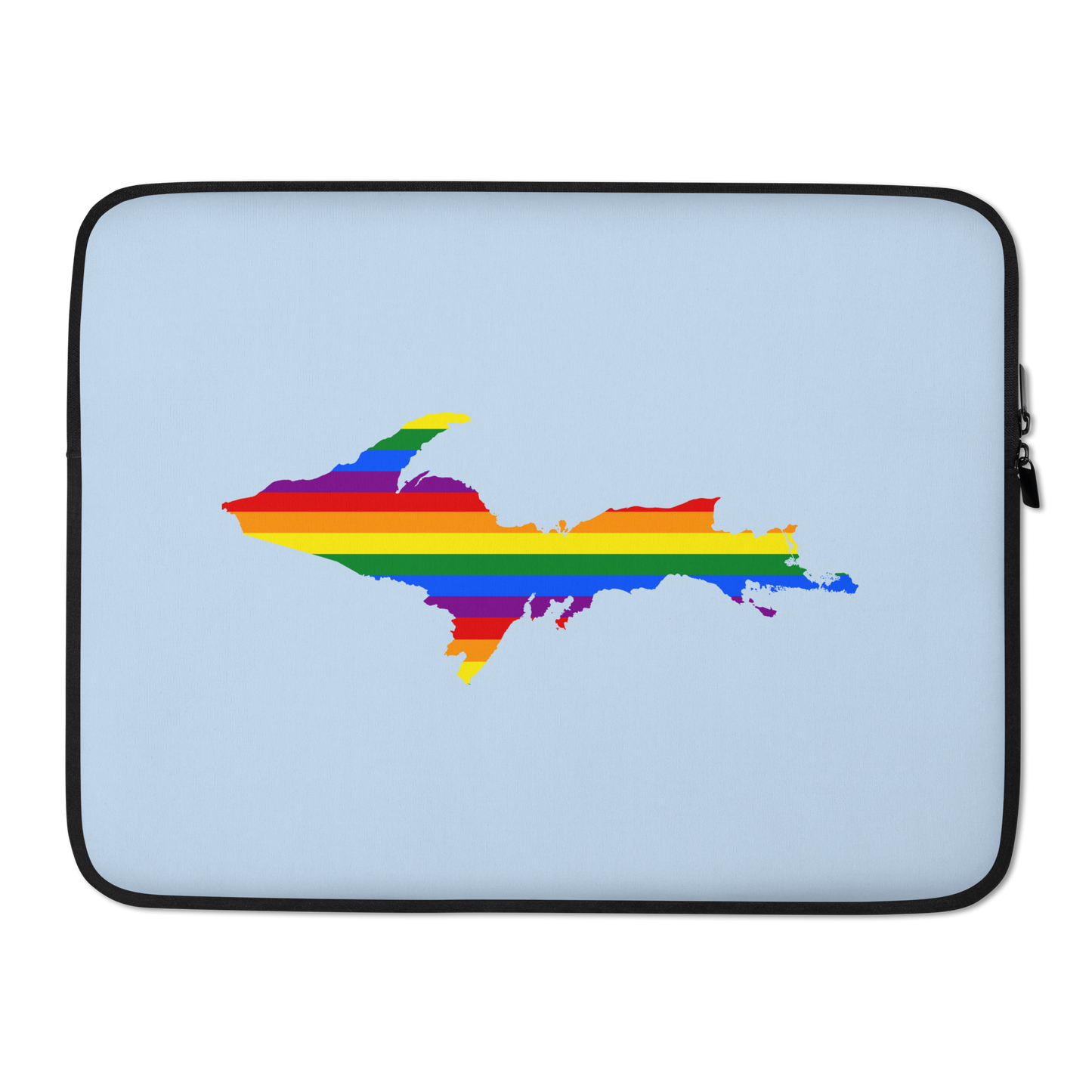 Michigan Upper Peninsula Laptop Sleeve (w/ UP Pride Flag) | Light Blue