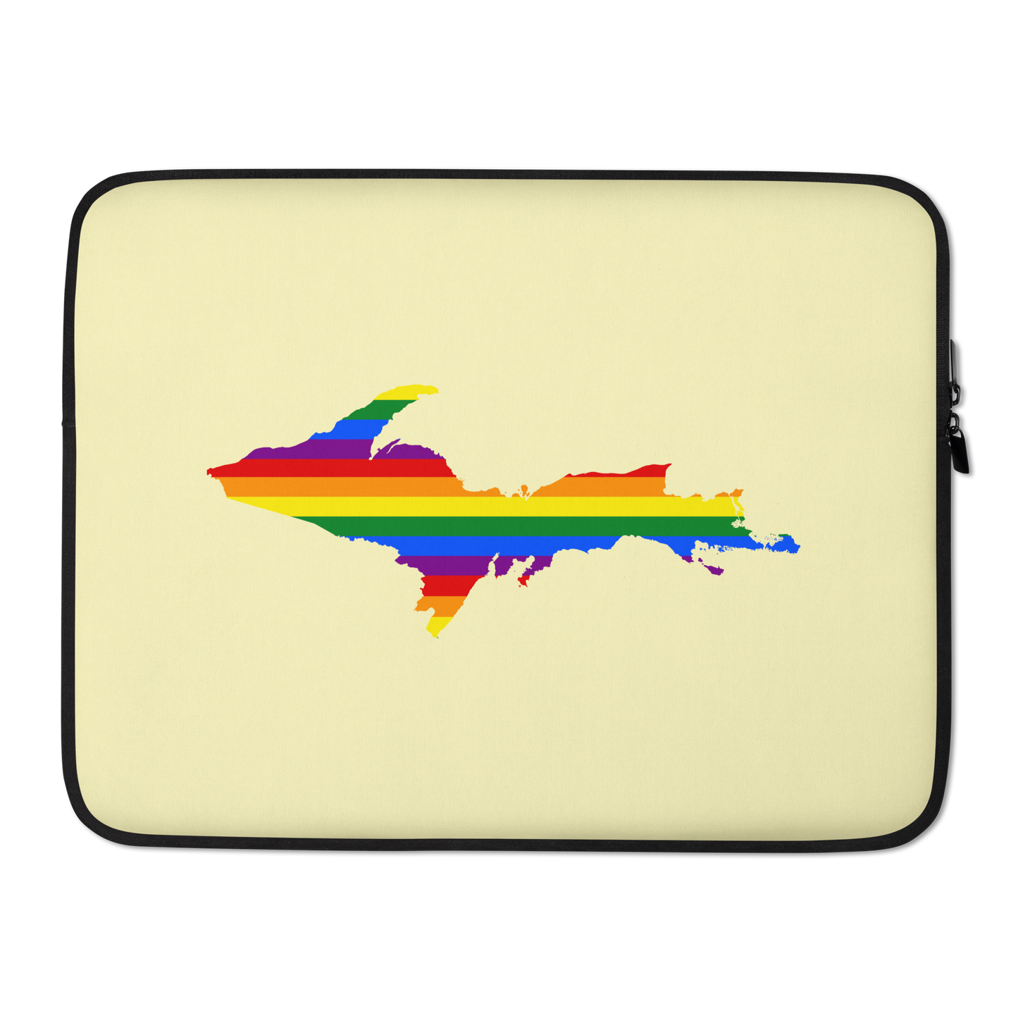 Michigan Upper Peninsula Laptop Sleeve (w/ UP Pride Flag) | Canary Yellow