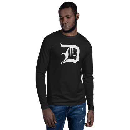 Detroit 'Old English D' Long Sleeve T-Shirt | Men's Fitted