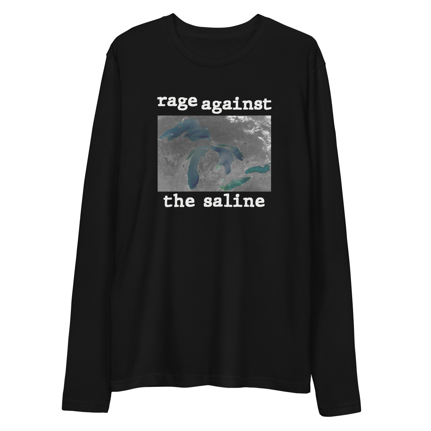 Great Lakes 'Rage Against the Saline' Long Sleeve T-Shirt | Men's Fitted