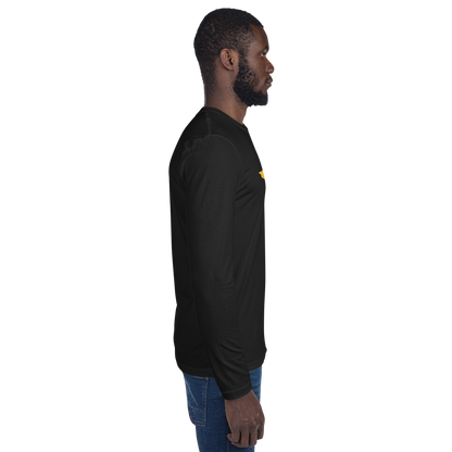 Michigan Upper Peninsula T-Shirt (w/ Gold UP Outline) | Men's Fitted Long Sleeve