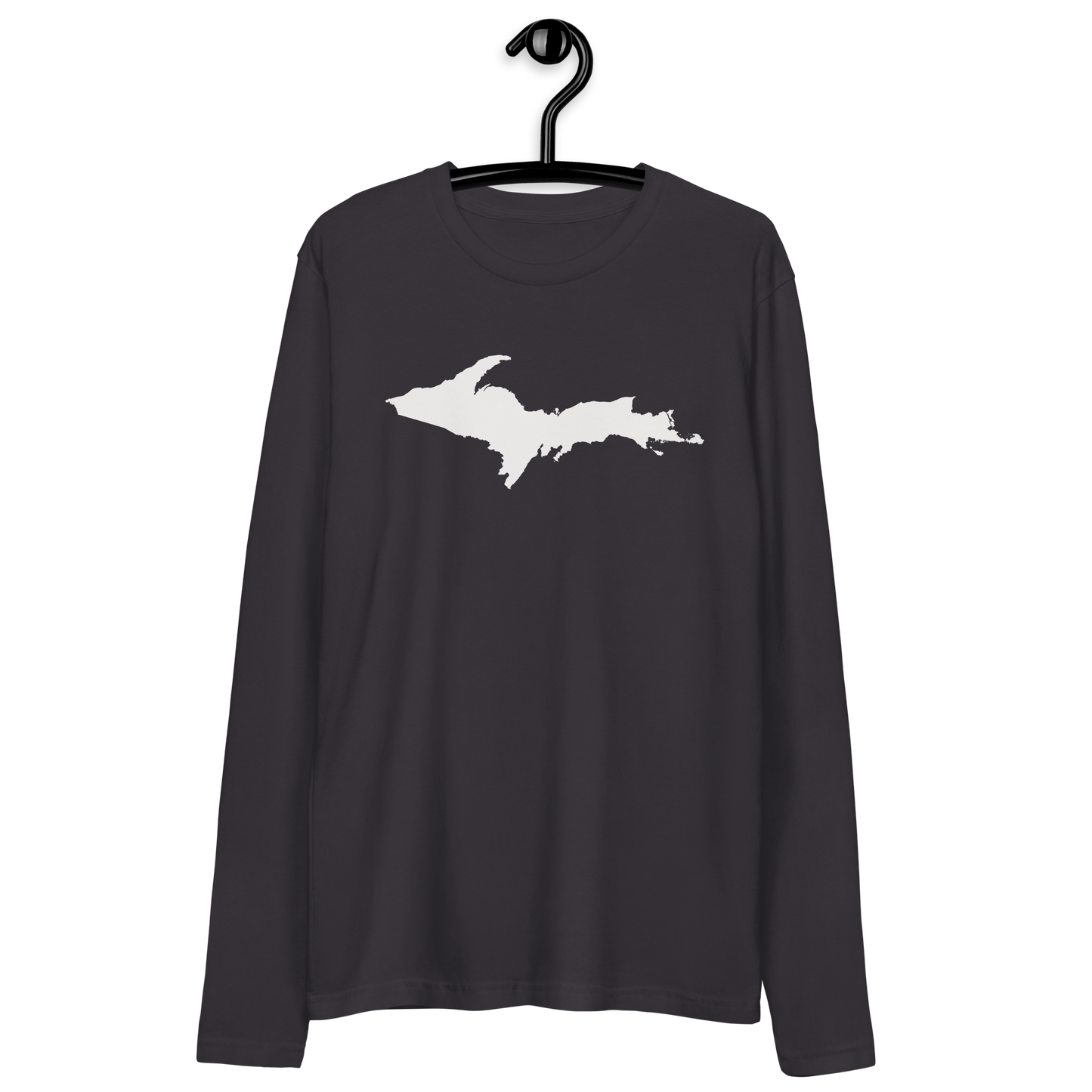 Michigan Upper Peninsula Fitted T-Shirt (w/ UP Outline) | Men's Long Sleeve