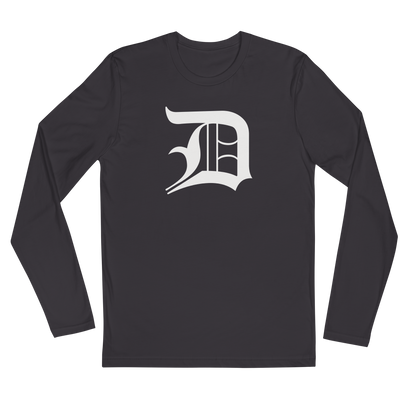 Detroit 'Old English D' Long Sleeve T-Shirt | Men's Fitted