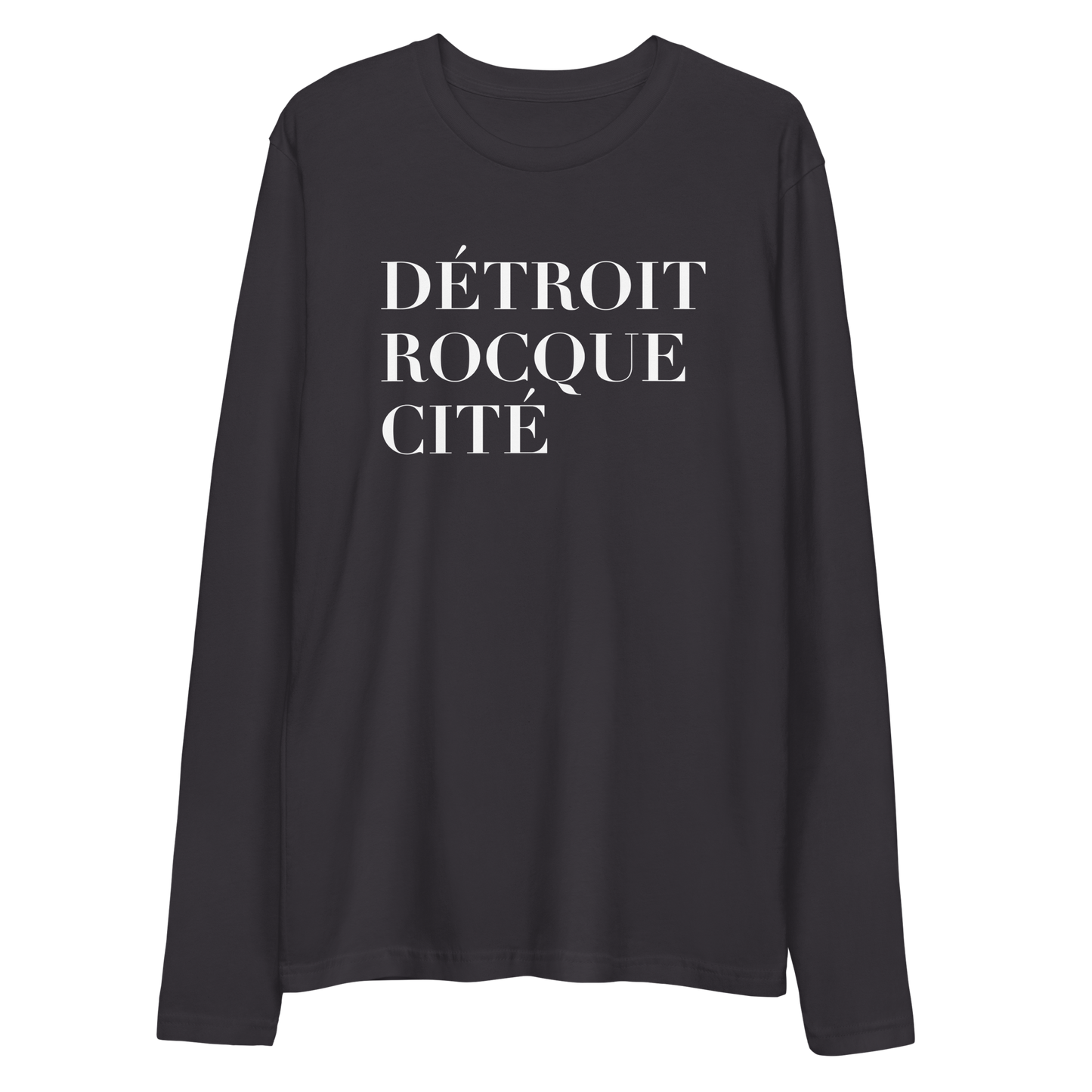 'Détroit Rocque Cité' Long Sleeve T-Shirt | Men's Fitted