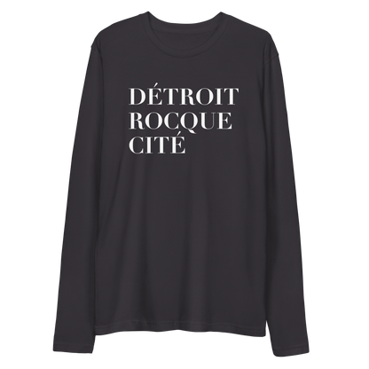 'Détroit Rocque Cité' Long Sleeve T-Shirt | Men's Fitted