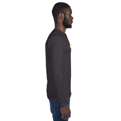 Michigan Upper Peninsula T-Shirt (w/ Gold UP Outline) | Men's Fitted Long Sleeve