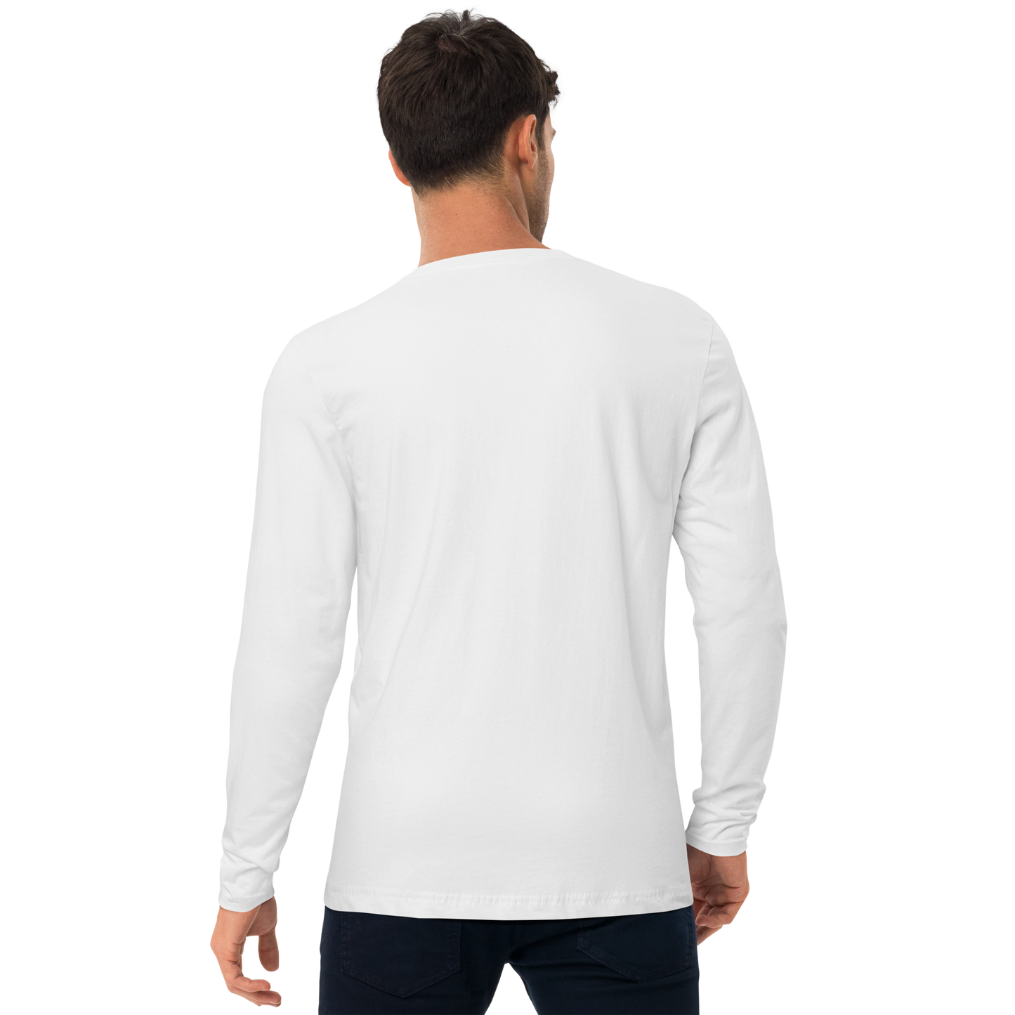 Michigan Upper Peninsula Fitted T-Shirt (w/ UP Outline) | Men's Long Sleeve