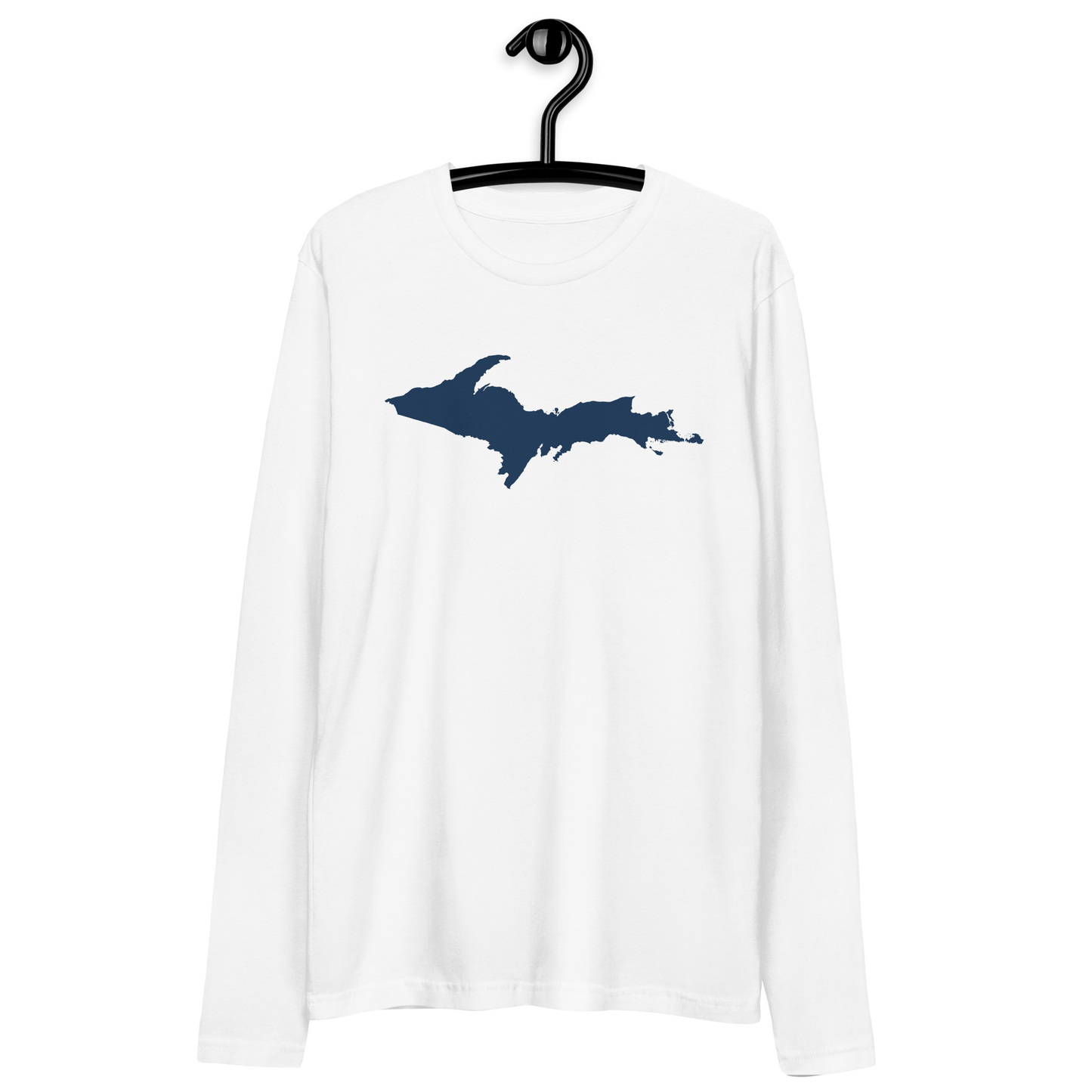 Michigan Upper Peninsula Fitted T-Shirt (w/ UP Outline) | Men's Long Sleeve