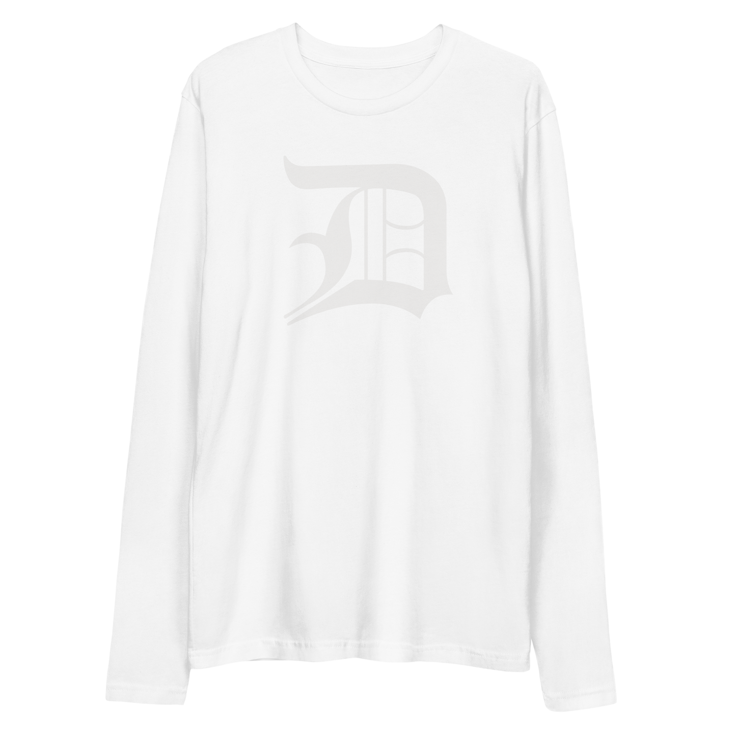 Detroit 'Old English D' Long Sleeve T-Shirt | Men's Fitted