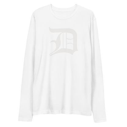 Detroit 'Old English D' Long Sleeve T-Shirt | Men's Fitted