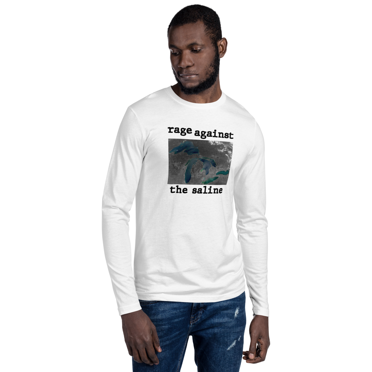 Great Lakes 'Rage Against the Saline' Long Sleeve T-Shirt | Men's Fitted