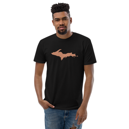 Michigan Upper Peninsula T-Shirt (w/ Copper UP Outline) | Men's Fitted