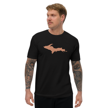 Michigan Upper Peninsula T-Shirt (w/ Copper UP Outline) | Men's Fitted