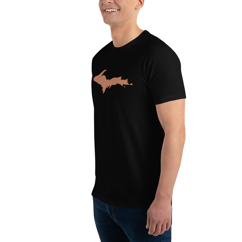 Michigan Upper Peninsula T-Shirt (w/ Copper UP Outline) | Men's Fitted