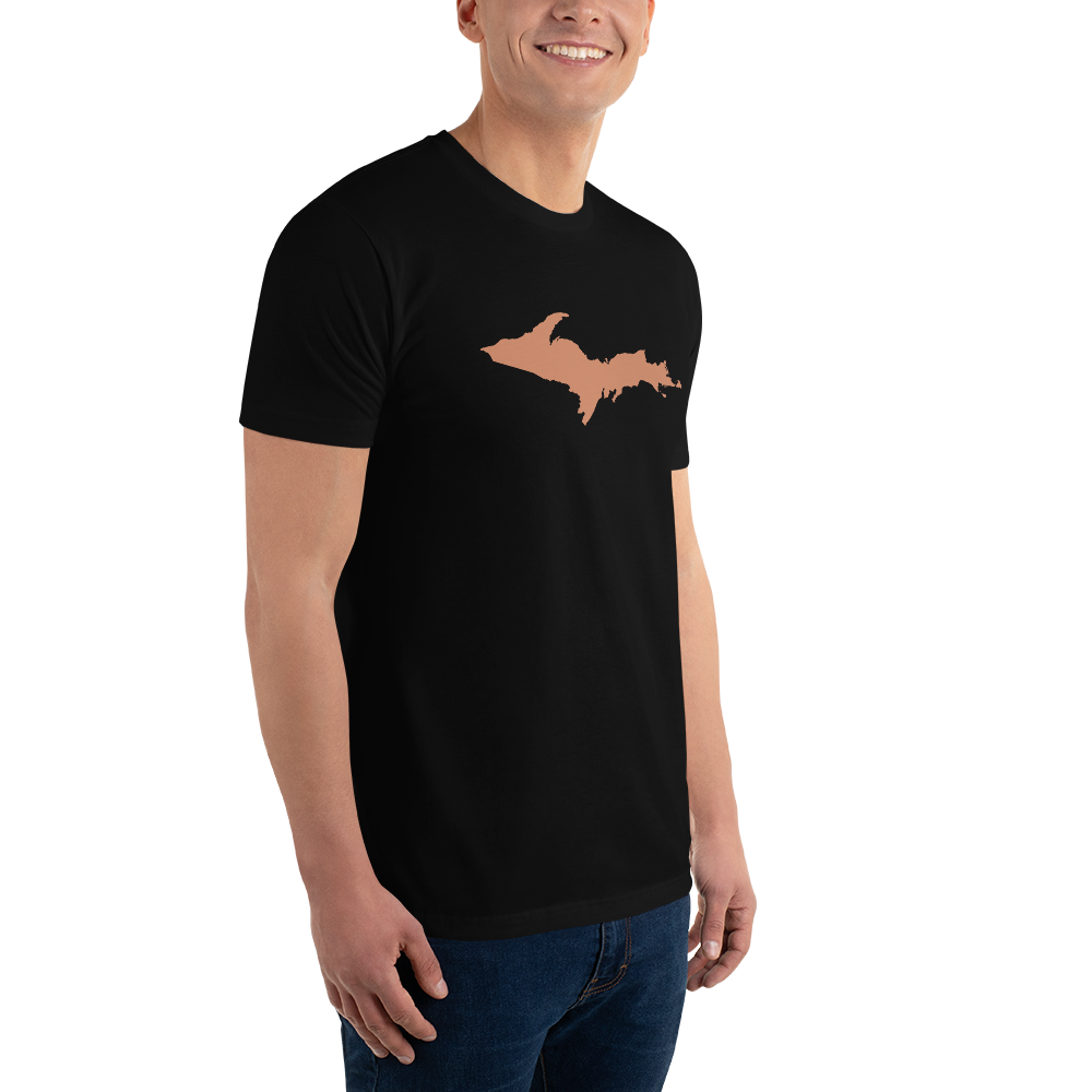 Michigan Upper Peninsula T-Shirt (w/ Copper UP Outline) | Men's Fitted