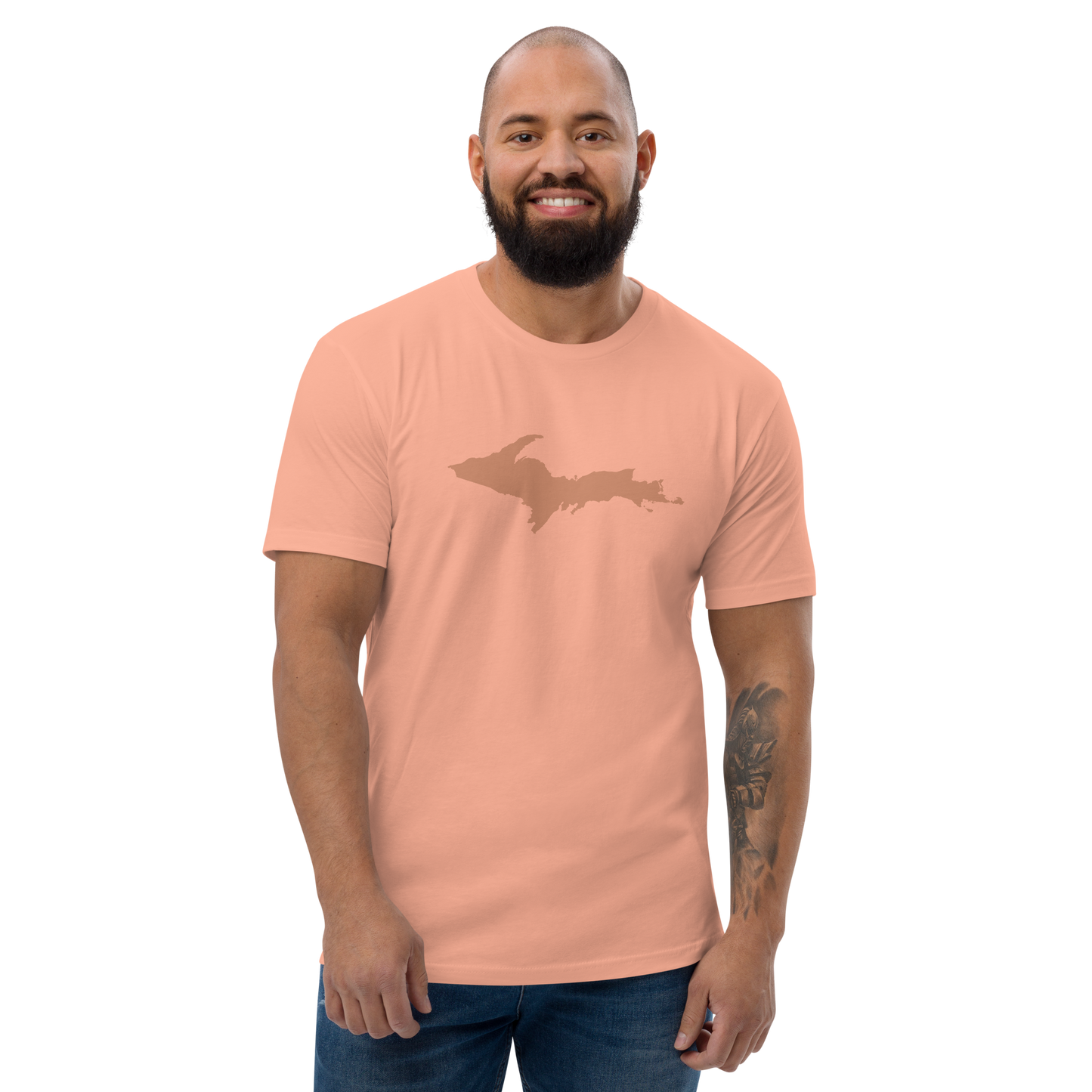 Michigan Upper Peninsula T-Shirt (w/ Copper UP Outline) | Men's Fitted