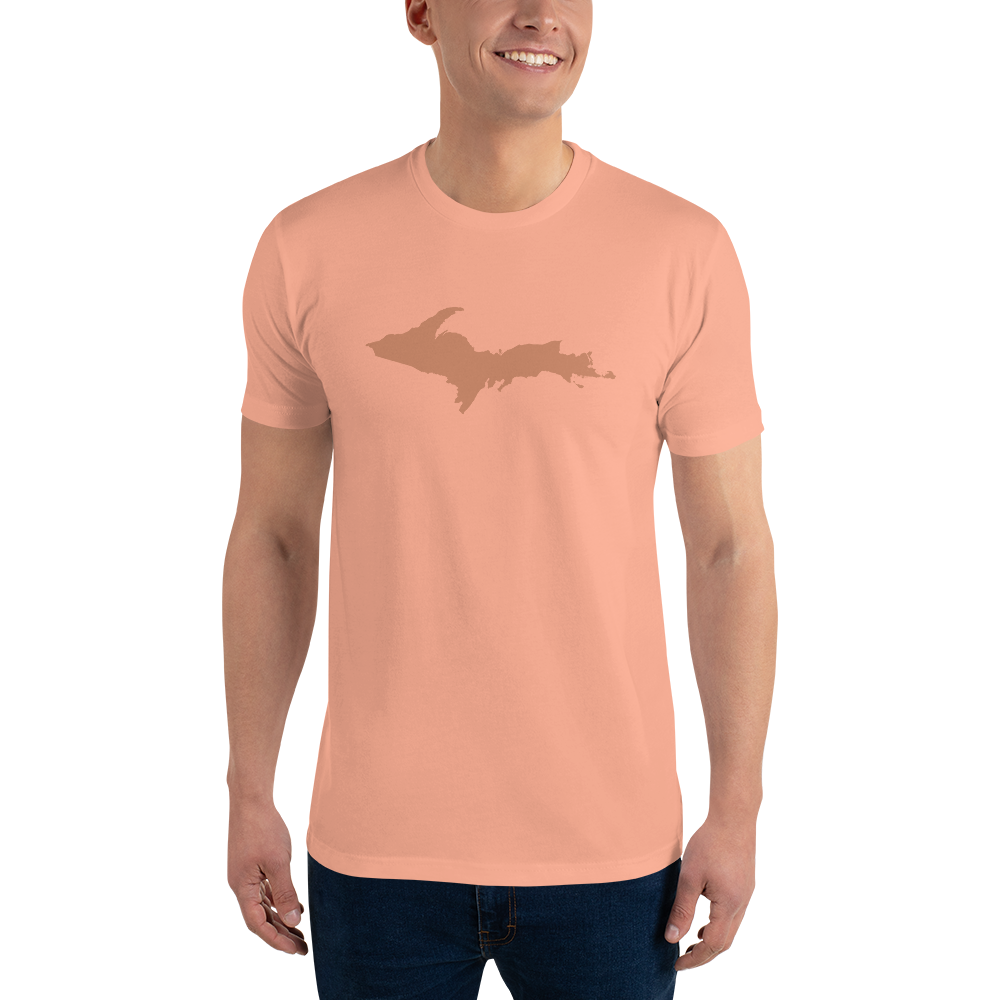 Michigan Upper Peninsula T-Shirt (w/ Copper UP Outline) | Men's Fitted