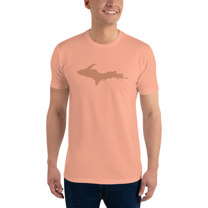 Michigan Upper Peninsula T-Shirt (w/ Copper UP Outline) | Men's Fitted