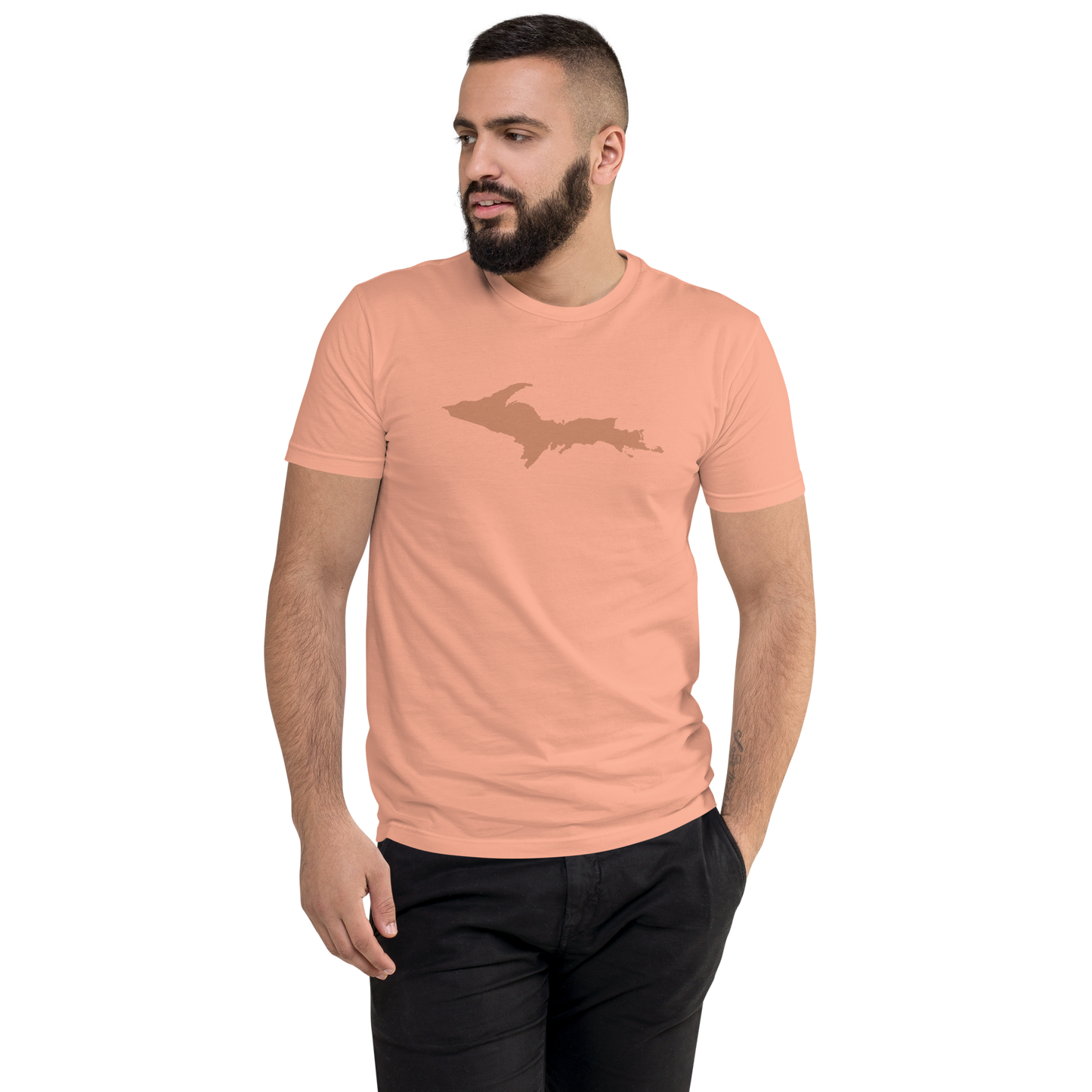 Michigan Upper Peninsula T-Shirt (w/ Copper UP Outline) | Men's Fitted