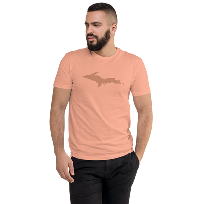 Michigan Upper Peninsula T-Shirt (w/ Copper UP Outline) | Men's Fitted