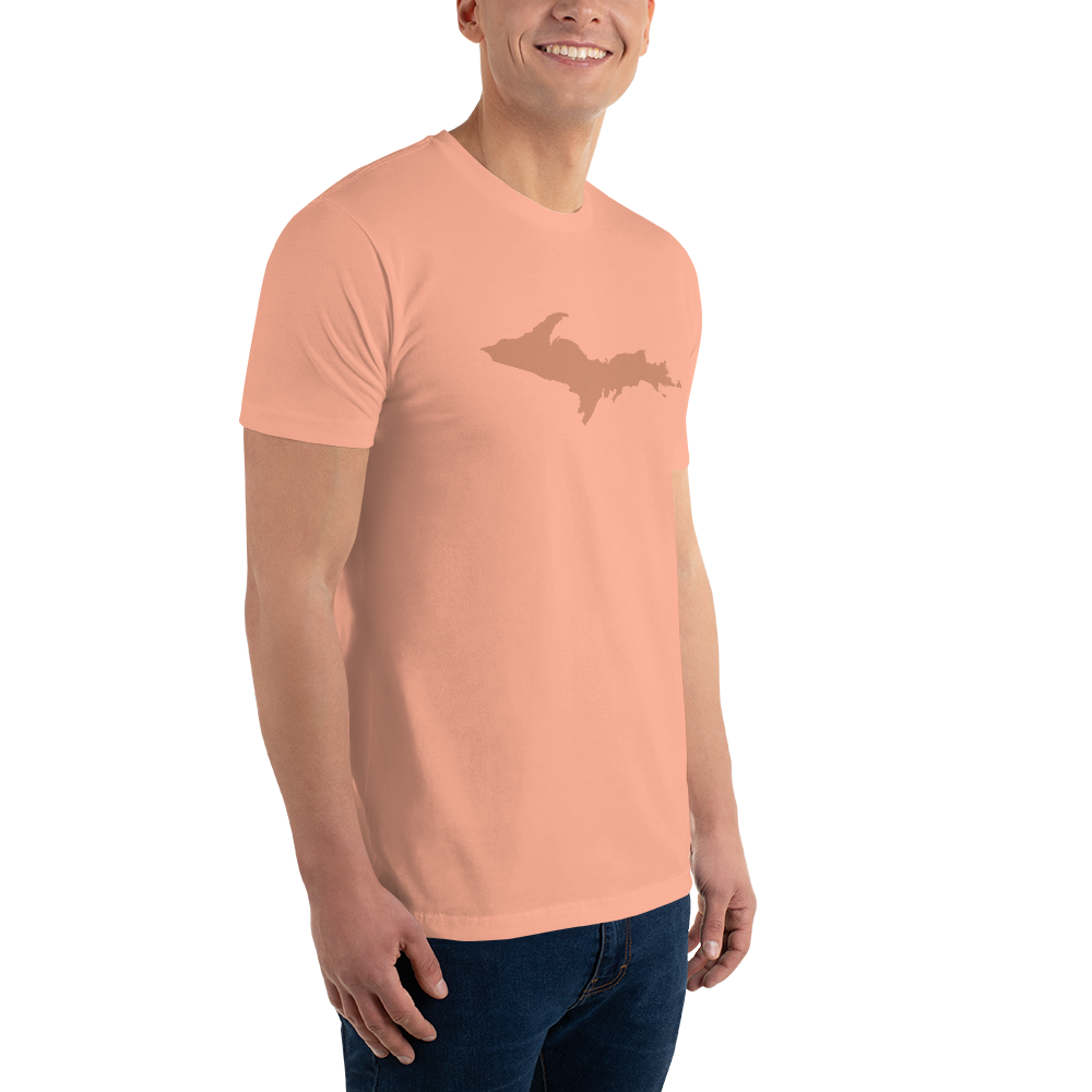 Michigan Upper Peninsula T-Shirt (w/ Copper UP Outline) | Men's Fitted