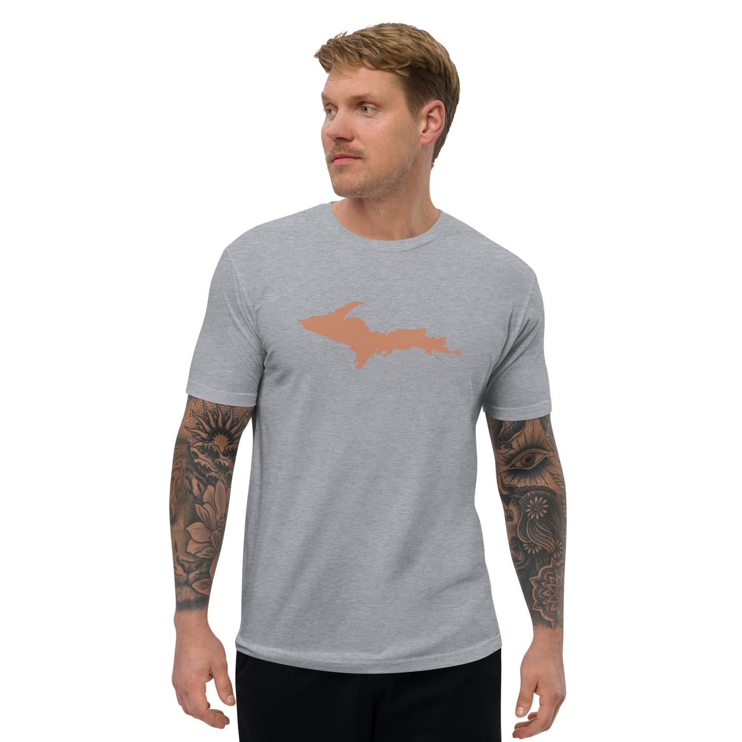 Michigan Upper Peninsula T-Shirt (w/ Copper UP Outline) | Men's Fitted