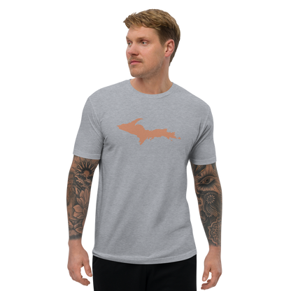 Michigan Upper Peninsula T-Shirt (w/ Copper UP Outline) | Men's Fitted