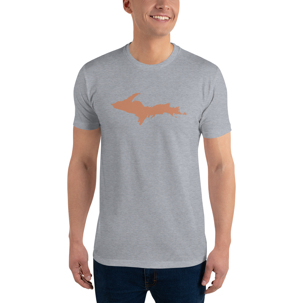 Michigan Upper Peninsula T-Shirt (w/ Copper UP Outline) | Men's Fitted