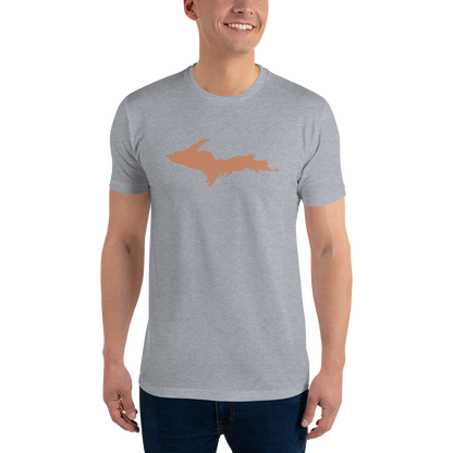 Michigan Upper Peninsula T-Shirt (w/ Copper UP Outline) | Men's Fitted