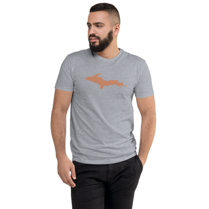 Michigan Upper Peninsula T-Shirt (w/ Copper UP Outline) | Men's Fitted