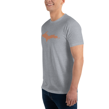 Michigan Upper Peninsula T-Shirt (w/ Copper UP Outline) | Men's Fitted