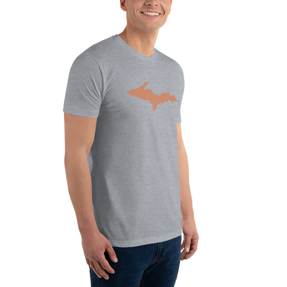 Michigan Upper Peninsula T-Shirt (w/ Copper UP Outline) | Men's Fitted