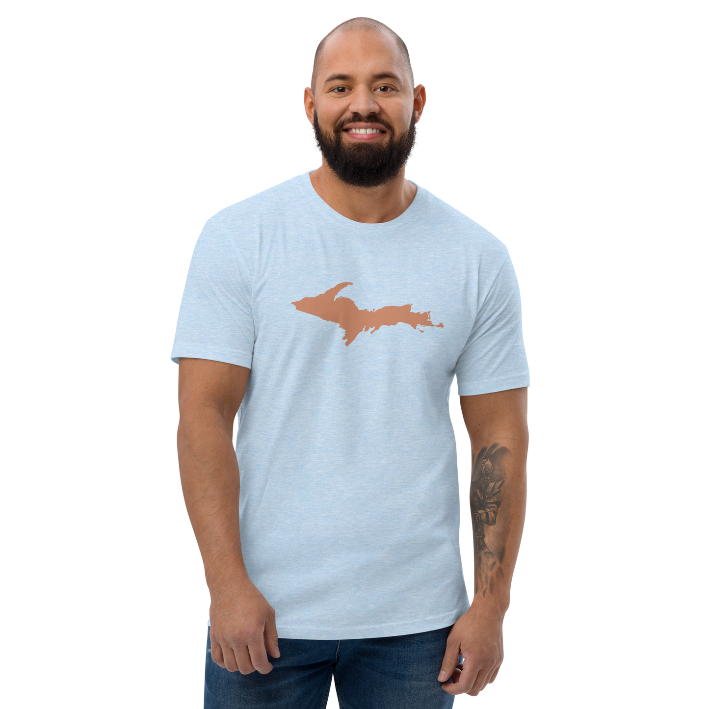 Michigan Upper Peninsula T-Shirt (w/ Copper UP Outline) | Men's Fitted