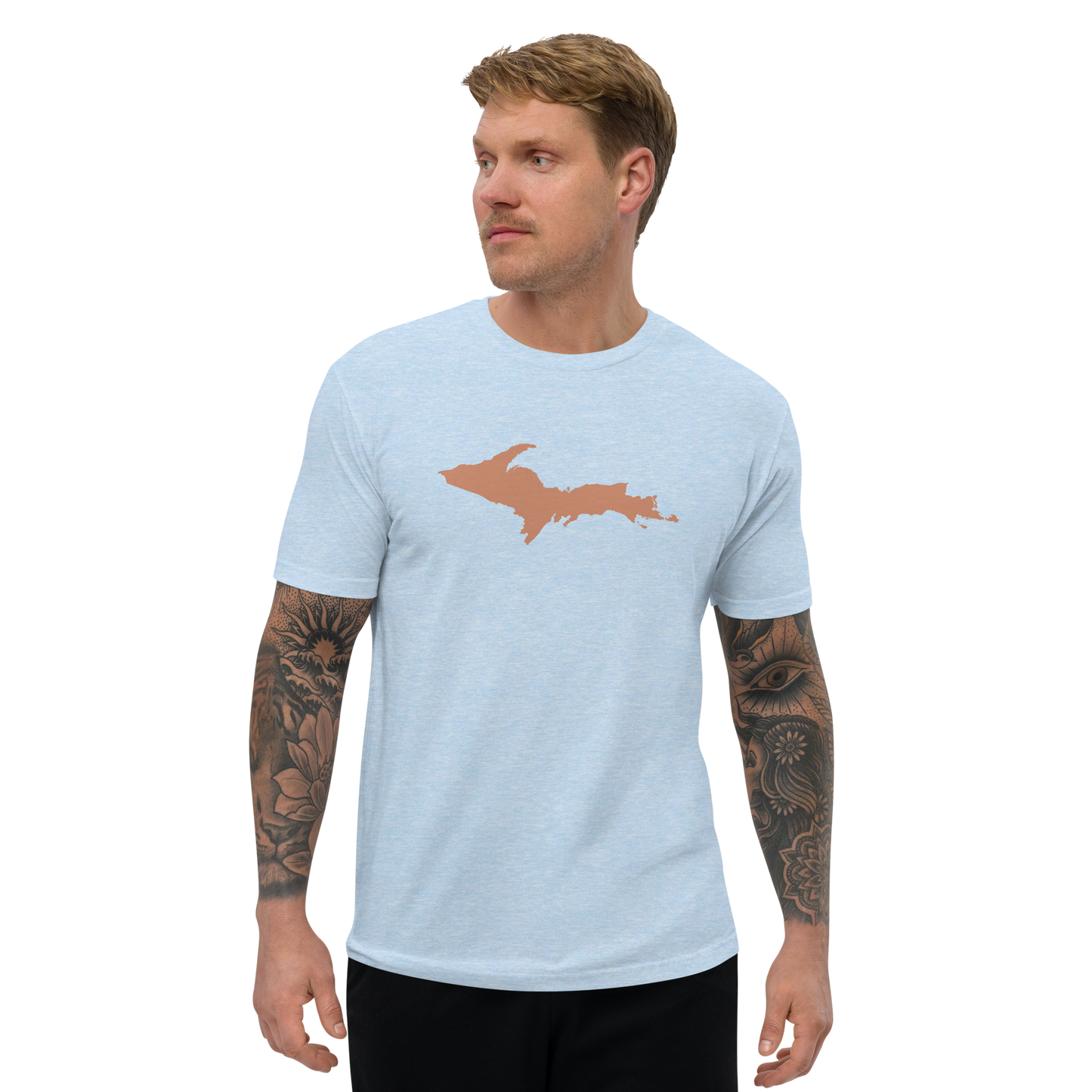 Michigan Upper Peninsula T-Shirt (w/ Copper UP Outline) | Men's Fitted