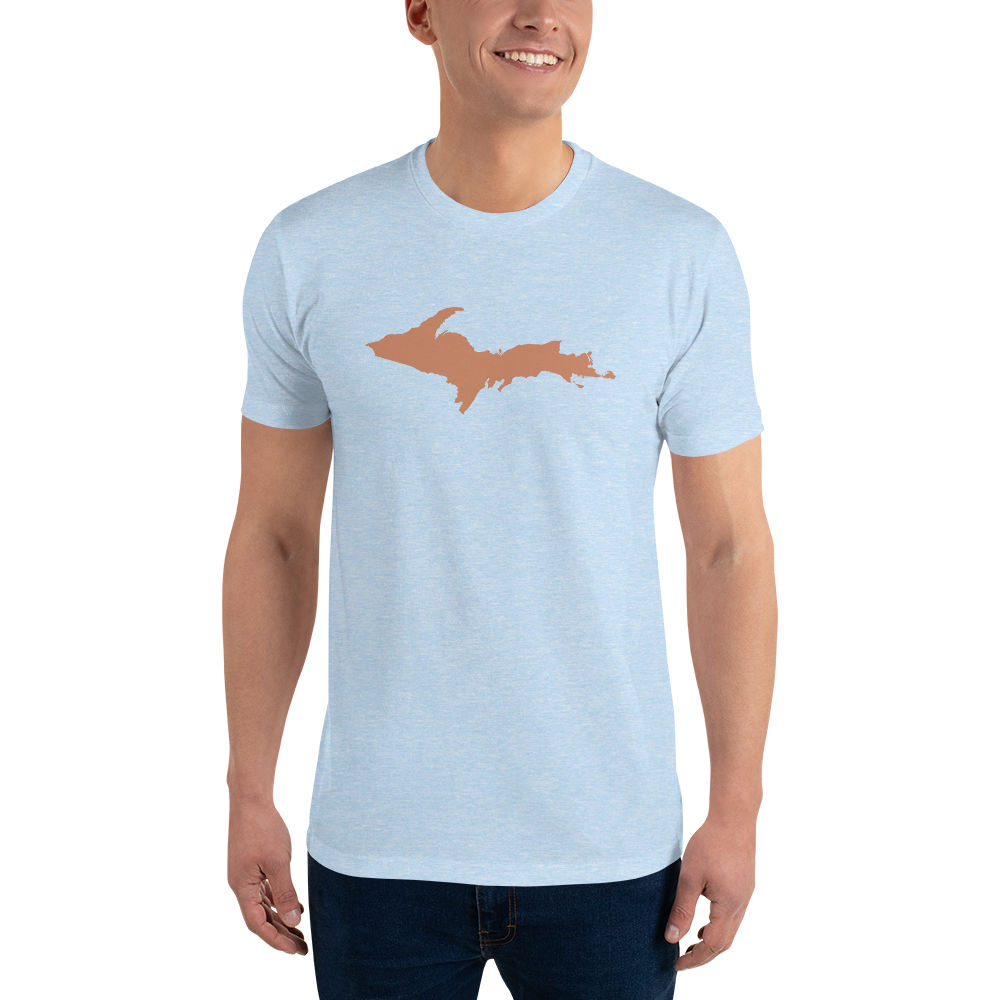 Michigan Upper Peninsula T-Shirt (w/ Copper UP Outline) | Men's Fitted