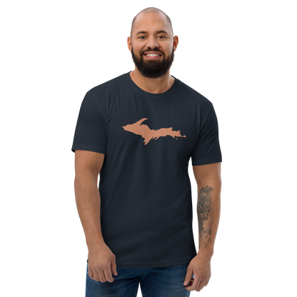 Michigan Upper Peninsula T-Shirt (w/ Copper UP Outline) | Men's Fitted