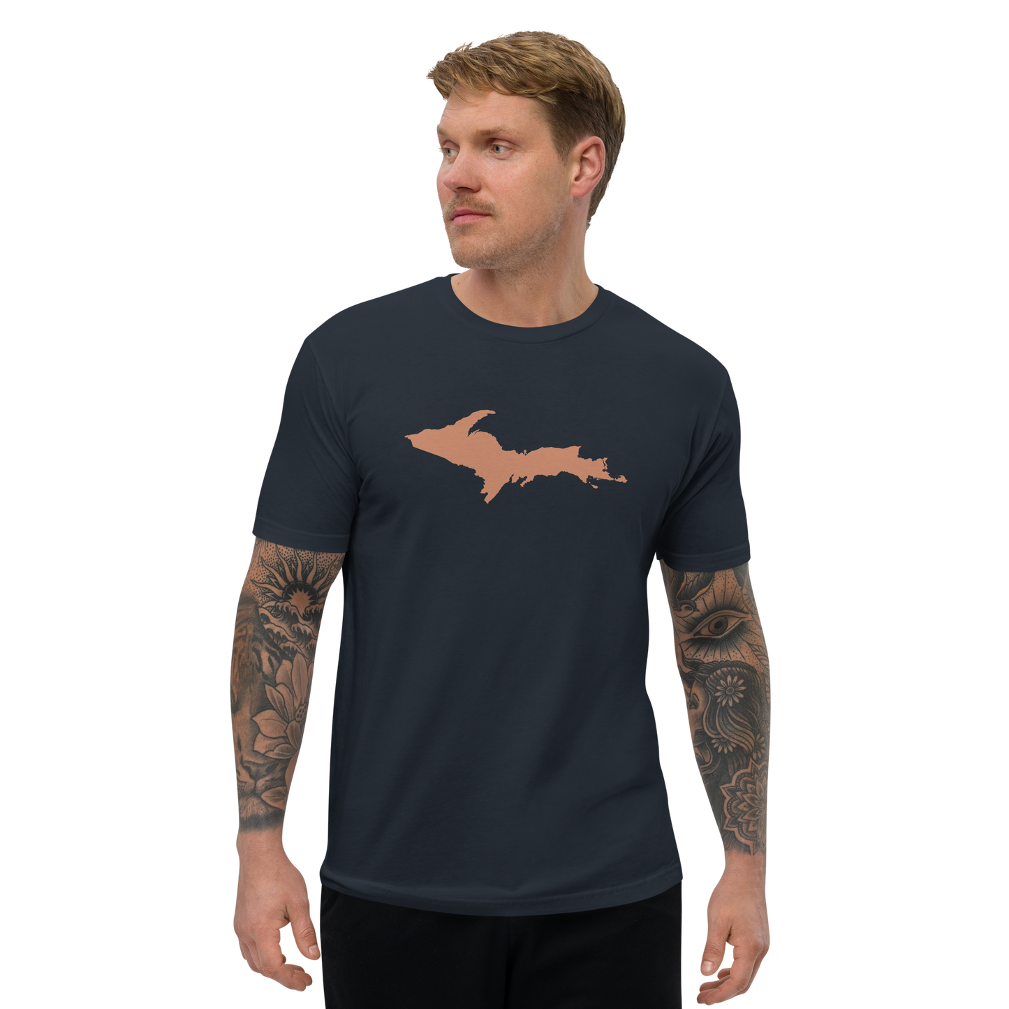 Michigan Upper Peninsula T-Shirt (w/ Copper UP Outline) | Men's Fitted