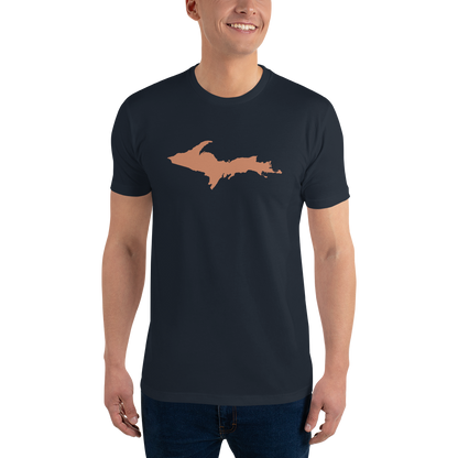 Michigan Upper Peninsula T-Shirt (w/ Copper UP Outline) | Men's Fitted