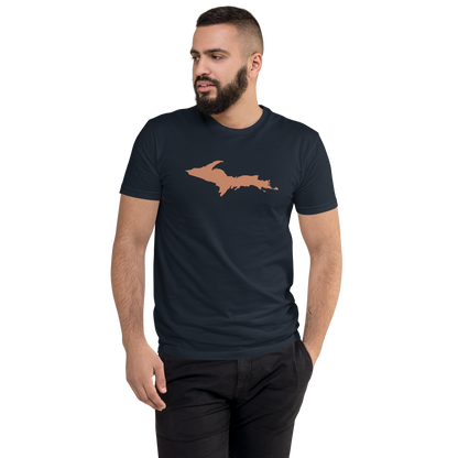 Michigan Upper Peninsula T-Shirt (w/ Copper UP Outline) | Men's Fitted