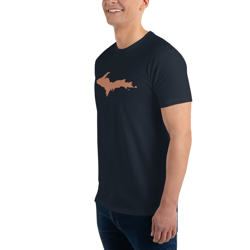 Michigan Upper Peninsula T-Shirt (w/ Copper UP Outline) | Men's Fitted