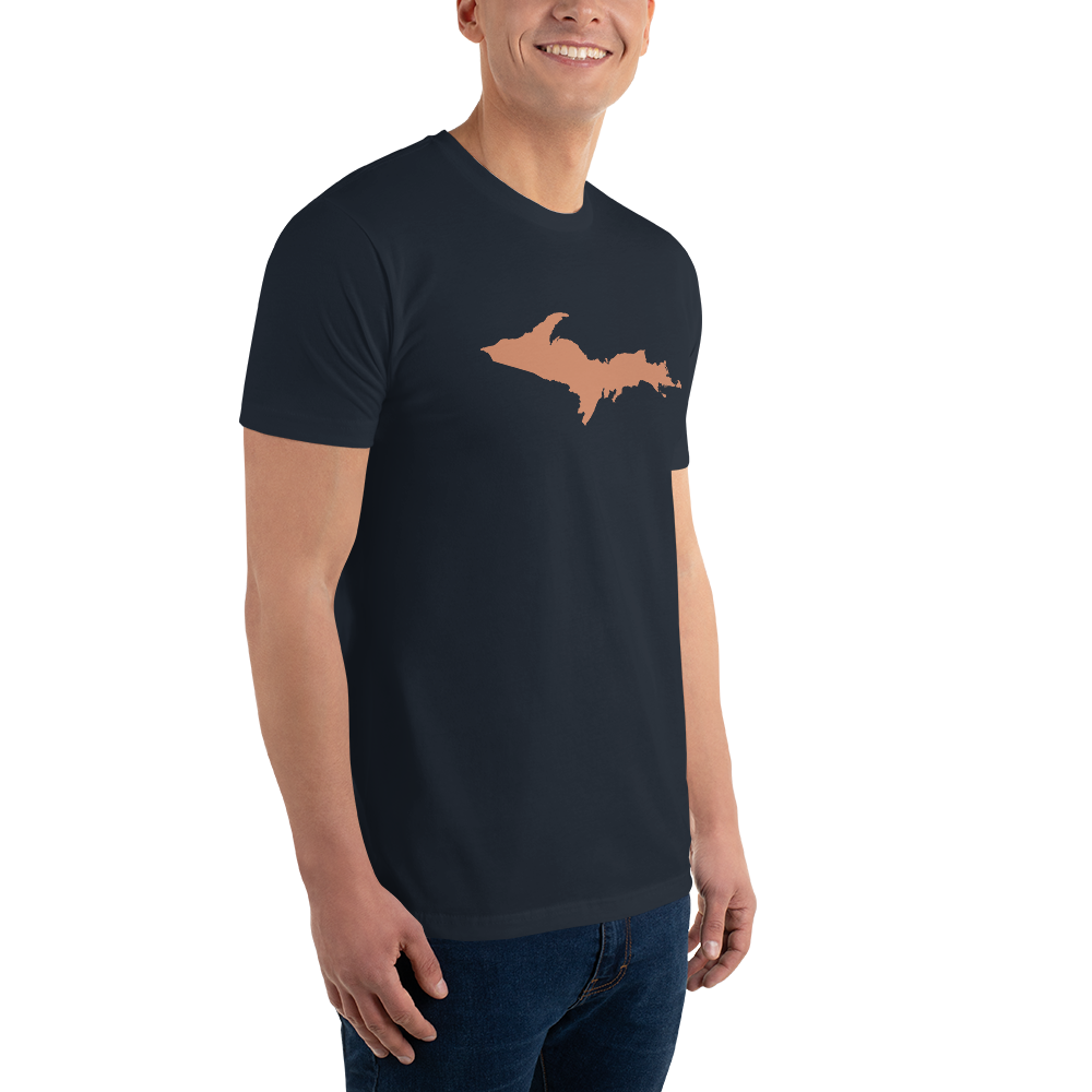 Michigan Upper Peninsula T-Shirt (w/ Copper UP Outline) | Men's Fitted