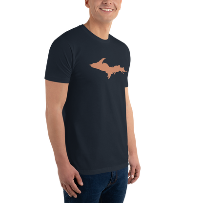 Michigan Upper Peninsula T-Shirt (w/ Copper UP Outline) | Men's Fitted