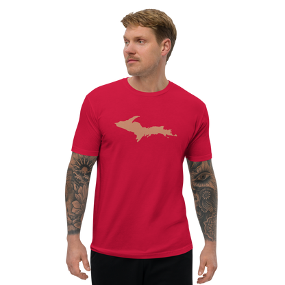 Michigan Upper Peninsula T-Shirt (w/ Copper UP Outline) | Men's Fitted