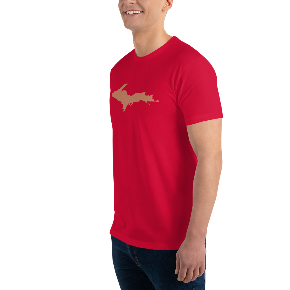 Michigan Upper Peninsula T-Shirt (w/ Copper UP Outline) | Men's Fitted