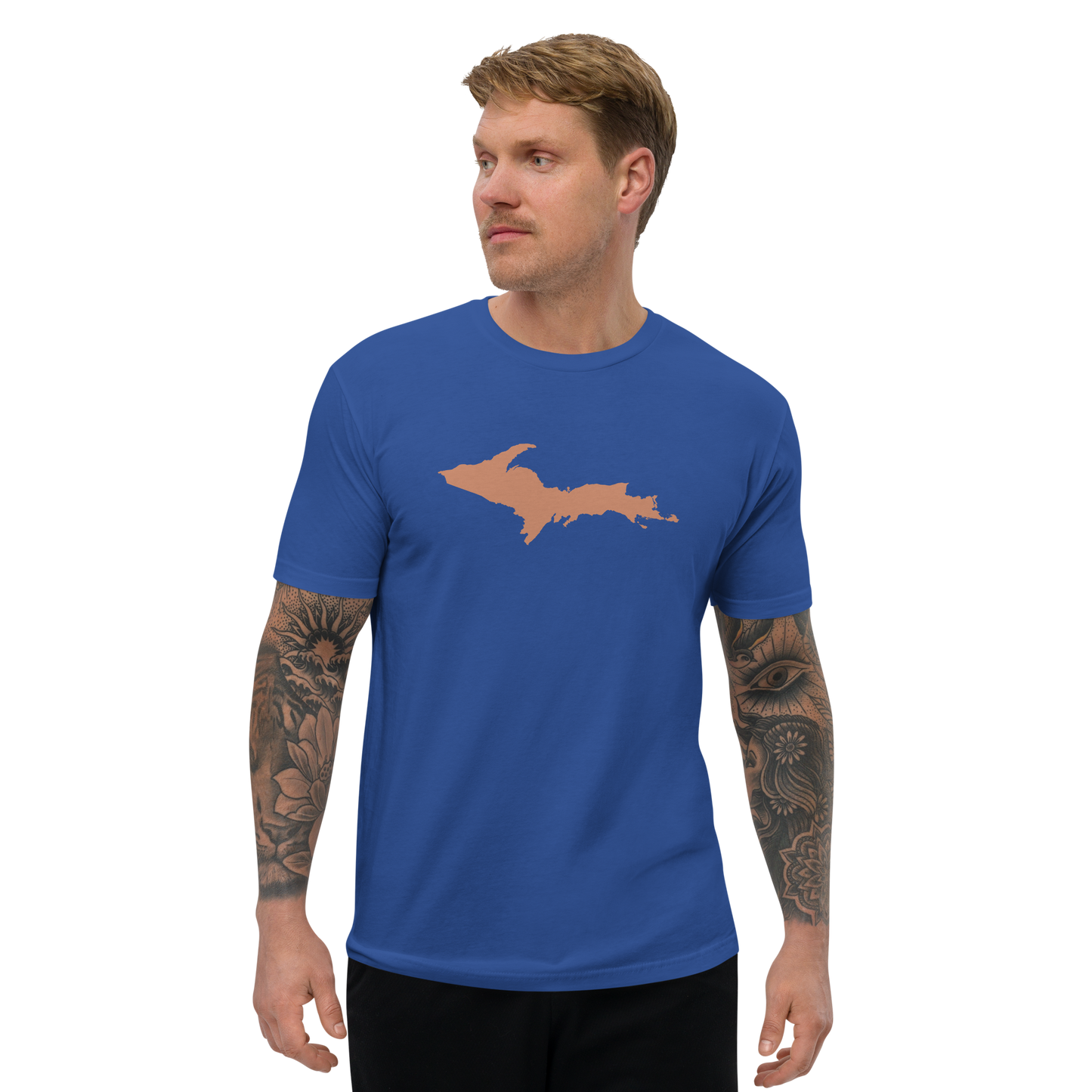 Michigan Upper Peninsula T-Shirt (w/ Copper UP Outline) | Men's Fitted