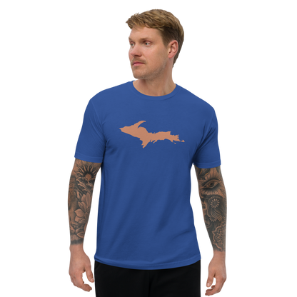 Michigan Upper Peninsula T-Shirt (w/ Copper UP Outline) | Men's Fitted