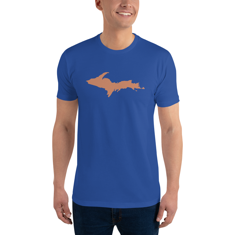 Michigan Upper Peninsula T-Shirt (w/ Copper UP Outline) | Men's Fitted