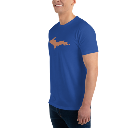 Michigan Upper Peninsula T-Shirt (w/ Copper UP Outline) | Men's Fitted