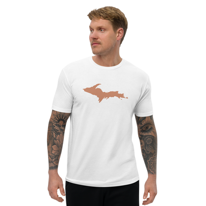 Michigan Upper Peninsula T-Shirt (w/ Copper UP Outline) | Men's Fitted